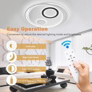 30 70W Led Flush Circle Ceiling Light With Remote