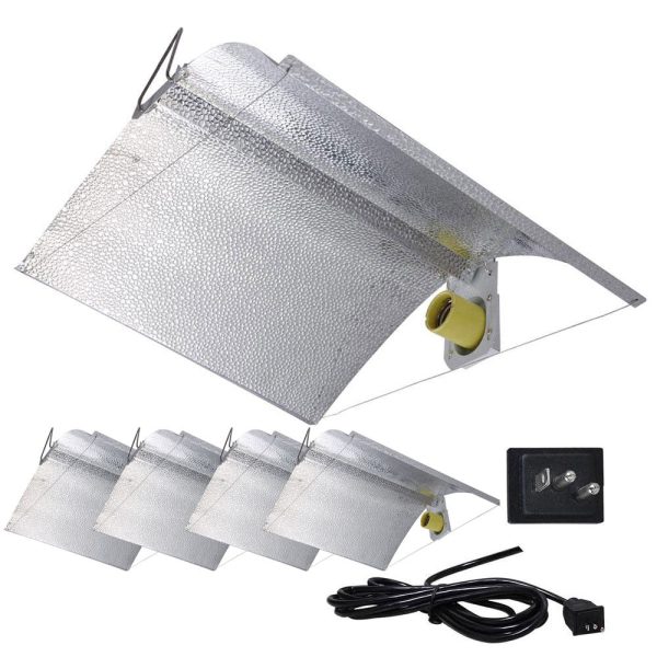 Set(5) 27X18 Xl Adjustable Wing Grow Lights Reflector Hoods