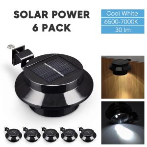 Solar Gutter Light Dusk To Dawn Flood Lights 6Ct/Pack