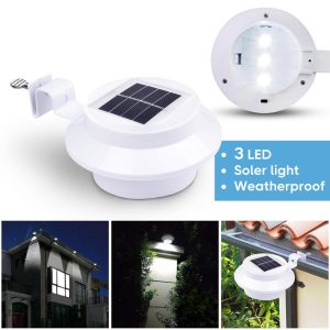 Solar Powered Door Gutter Safety Led Lighting W/ Bracket