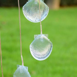 Shell Solar Powered Led Light Wind Chime