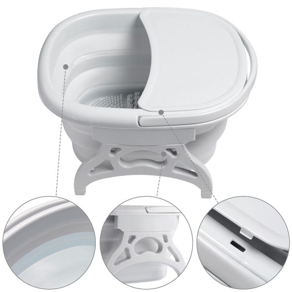 Collapsible Foot Bath Basin Soaking Tub With Cover