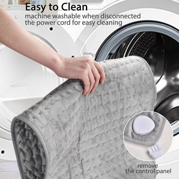 Washable Electric Heat Pad Moist Dry Heat 16X30 In