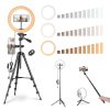 12In Dimmable Ring Light & Tripod Stand & Camera Phone Mount