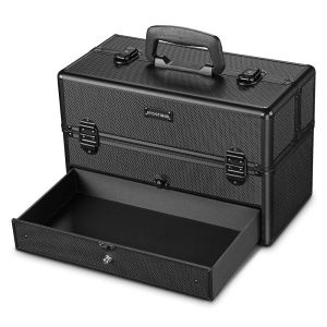 Cosmetic Vanity Case With Drawer 14X7X9 Key-Locked