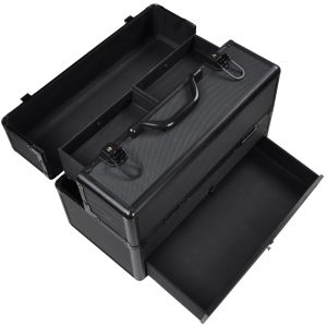 Cosmetic Vanity Case With Drawer 14X7X9 Key-Locked