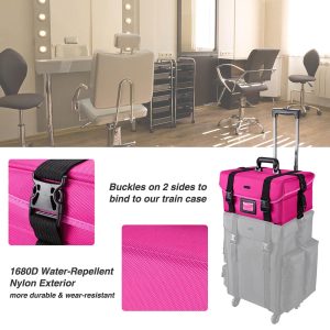 Nylon Cosmetic Makeup Train Case 17X13X9