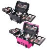 Nylon Cosmetic Makeup Train Case 17X13X9