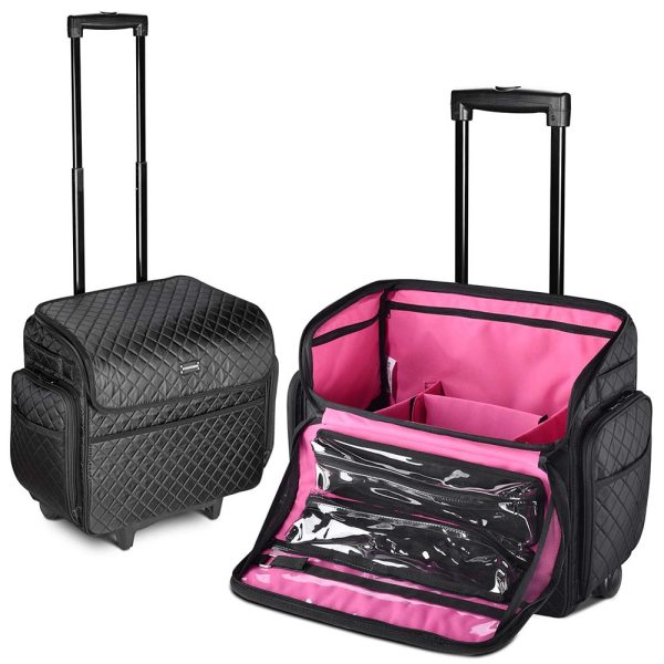 Cosmetology Rolling Case For Hair Stylist Hobbyist Artist