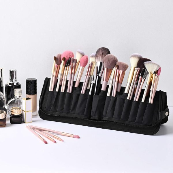 Makeup Brush Holder Stand Up Travel Bag 29-Pocket