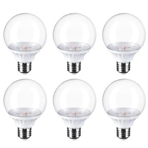 Purple Light Bulbs E27 3W 6-Pack