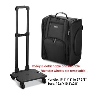 Rolling Makeup Case With Compartments Foldable Removable Trolley