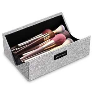 Glitter Magnetic Makeup Case Brush Holder Hard Shell