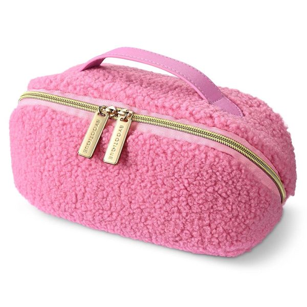 Large Cosmetic Bag Brush Holder With Compartments