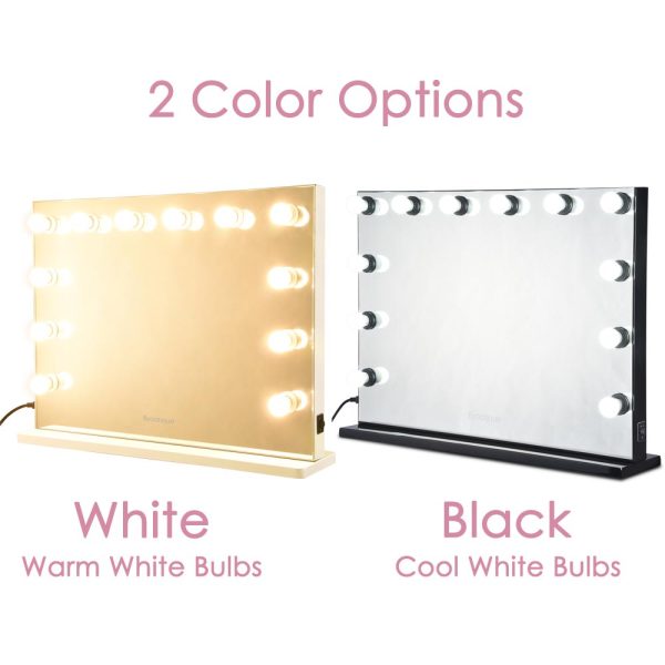 Xlarge Hollywood Vanity Mirror W/ Lights 34X26 Tabletop Wall Mount