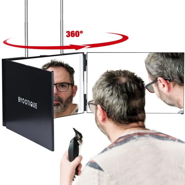 Rechargeable Over The Door Trifold Mirror With Lights