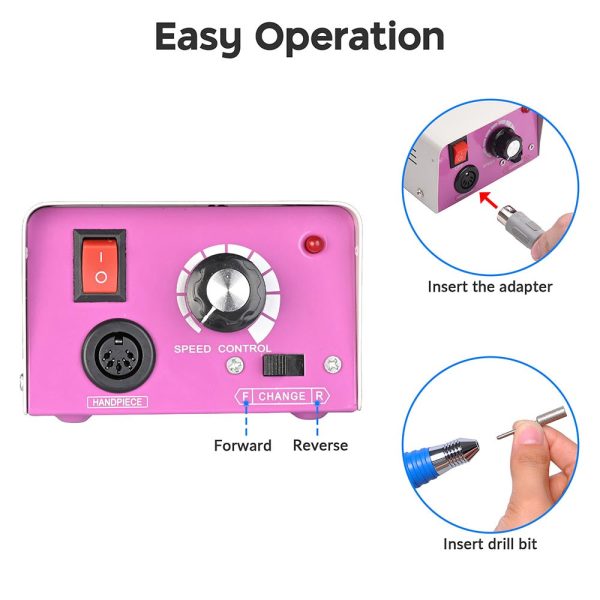 Nails Care Pedicure Electric Nail Drill File Machine Kit