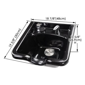 Shampoo Basin Bowl W/ Sprayer Faucet Neck Rest Hair Trap