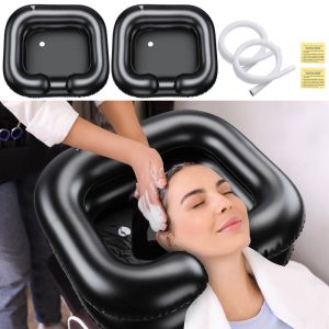 Shampoo Bowl Inflatable Hair Wash Sink For Home Salon 2-Pack