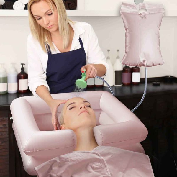 Shampoo Bowl Inflatable Hair Wash Sink With Water Bag 2-Pack