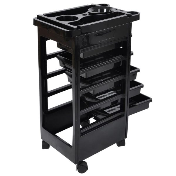 5-Drawer Color Tray For Hair Salon Trolley Cart On Wheels