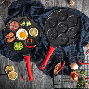 Aluminum Alloy Non-Stick Seven-Hole Breakfast Frying Pan