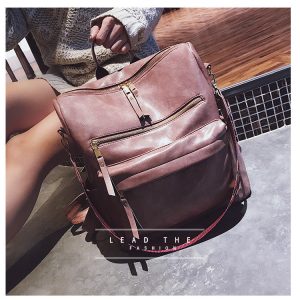 Vintage Large Capacity Soft Leather Backpack