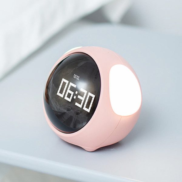 Digital Cute Multi-Function Alarm-Clock Wake-Up-Light Pixel Expression