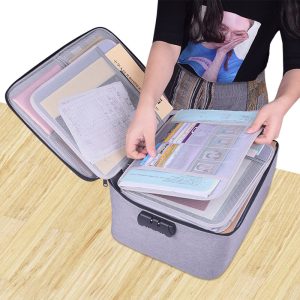 Credential Storage Bag Family Large-Capacity Multi-Function File Bill Folder