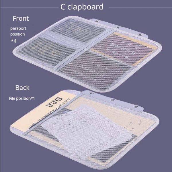 Credential Storage Bag Family Large-Capacity Multi-Function File Bill Folder