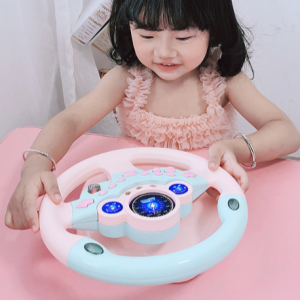 Eletric Simulation Steering Wheel Toy With Light Sound Kids