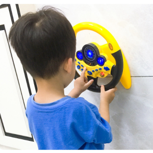 Eletric Simulation Steering Wheel Toy With Light Sound Kids