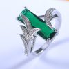 Emerald Topaz Diamond Ring