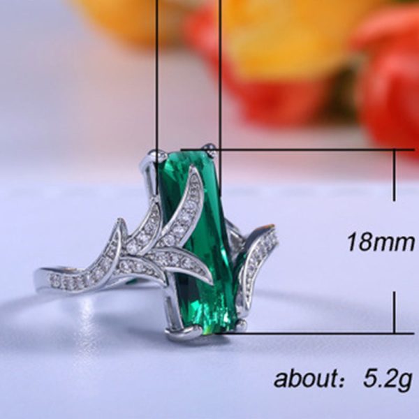 Emerald Topaz Diamond Ring