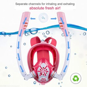 Children Easy Breath Full Face Diving Anti Fog Glass Snorkeling Gear