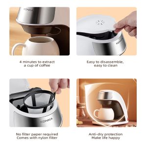 Coffee Machine Fully Automatic Home Office Mini Portable Coffee Maker