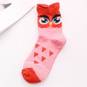 Three-Dimensional Cartoon Owl Cotton Mid-Tube Women Socks