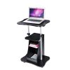 Rolling Laptop Desk With Storage Cart Adjustable Height