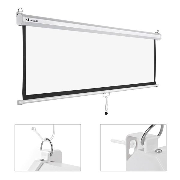 72 Projector Screen Manual Pull Down 4:3 (57X43)