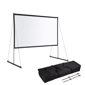 Portable Outdoor Projector Screen W/ Stand 100 16:9