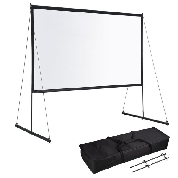 Portable Outdoor Projector Screen W/ Stand 120 16:9