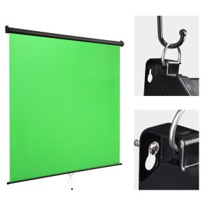 Retract Green Screen Streaming Chroma Key Background 7X6Ft