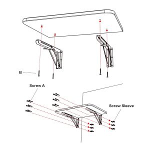 Wall-Mounted Floating Desk Folding Table 24X16