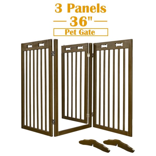 3-Panel 60X36 Folding Gate-N-Crate Convertible Pet Gate Barrier