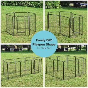 Heavy Duty Dog Kennel Playpen 40H 8-Panel 22Sq. Ft