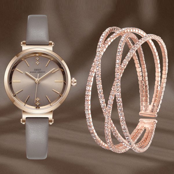 Fashion Crystal Bracelet Watch Set