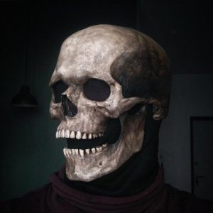 (Halloween Early -48 ) Full Head Skull Helmet