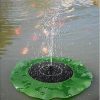 Solar Powered Leaf Shaped Garden Bird Bath Water Fountain Pump