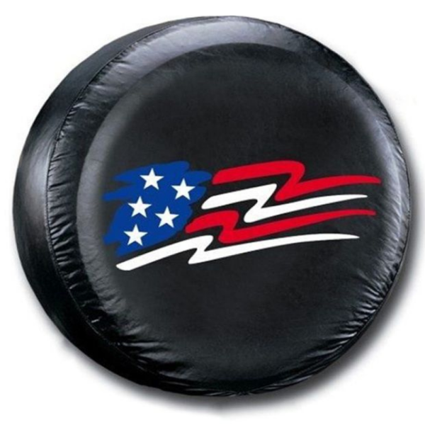 Premium American Flag Jeep Wrangler Spare Tire Cover