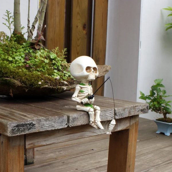 Fishorror Fishing Skeleton Halloween Decor | 1 1